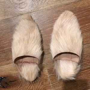 Genuine Moroccan fur babouche shoes new unworn